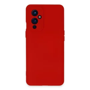 BUĞZ One Plus 9 Kılıf Nano İçi Kadife Silikon - Kırmızı