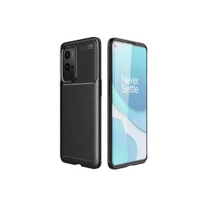 BUĞZ One Plus 9 Pro Kılıf Auto Focus Karbon Kapak - Siyah