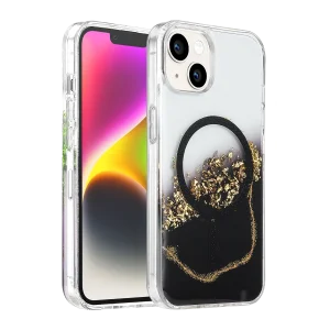 BUĞZ Onegif  İphone 14 Lotus Simli Magsafe Kapak - Siyah