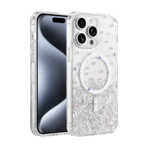 BUĞZ Onegif  İphone 14 Pro Max Misk Simli Magsafe Kapak - Desen 1