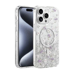 BUĞZ Onegif  İphone 14 Pro Max Misk Simli Magsafe Kapak - Desen 2