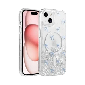 BUĞZ Onegif  İphone 15 Misk Simli Magsafe Kapak - Desen 3