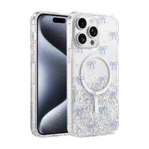 BUĞZ Onegif  İphone 15 Pro Max Misk Simli Magsafe Kapak - Desen 3