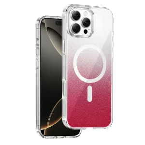 BUĞZ Onegif  İphone 16 Pro Max Sora Simli Magsafe Kapak - Kırmızı