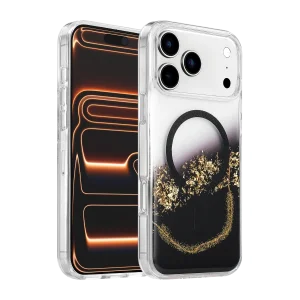 BUĞZ Onegif  İphone 17 Pro/18 Pro Lotus Simli Magsafe Kapak - Siyah