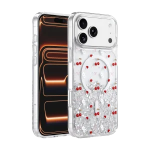BUĞZ Onegif  İphone 17 Pro/18 Pro Misk Simli Magsafe Kapak - Desen 5
