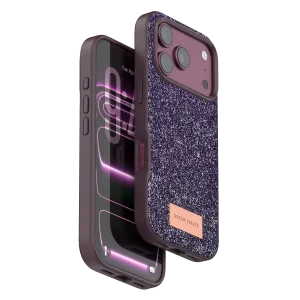 BUĞZ Onegif  İphone 18 Pro Max Bright Simli Kapak - Bordo