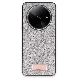 BUĞZ Onegif Xiaomi Redmi A3 4g Bright Simli Kapak - Gümüş