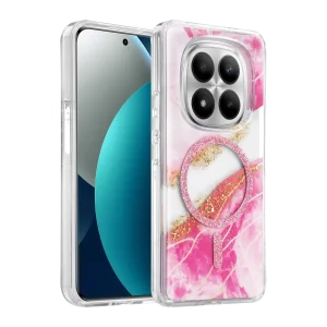 BUĞZ Onegif Xiaomi Redmi Note 15 4g Lotus Simli Magsafe Kapak - Pembe