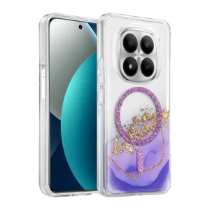 BUĞZ Onegif Xiaomi Redmi Note 15 Pro 4g Lotus Simli Magsafe Kapak - Mor