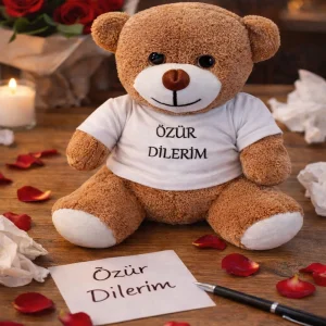 BUĞZ Özür Dilerim Tişörtlü Peluş Ayıcık