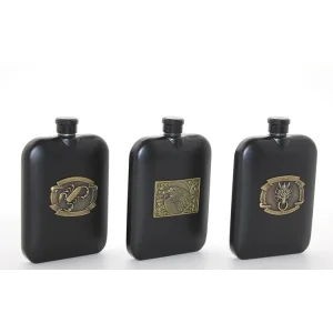 BUĞZ Paslanmaz Çelik Kabartmalı Tekli 6 Oz Matara Alk2666