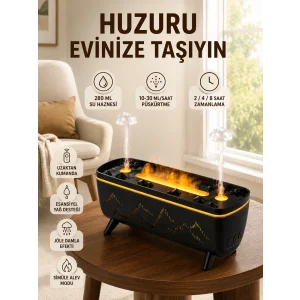 BUĞZ PDPG-V72 ŞÖMİNE NEMLENDİRİCİ SİYAH - BUĞZ