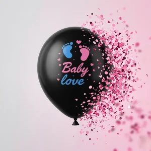BUĞZ Pembe Konfetili Cinsiyet Balonu