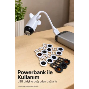 BUĞZ Projeksiyon Lambası USB Bağlantılı Çevirmeli Netlik Ayarlı - BUĞZ