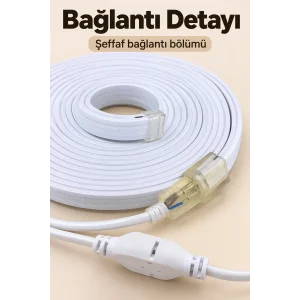 BUĞZ Şerit Aydınlatma Beyaz Işıklı İki Pimli Fişli Model - BUĞZ