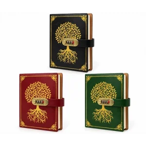 BUĞZ Şifreli Hayat Ağacı Desenli Deri Defter Alk6471