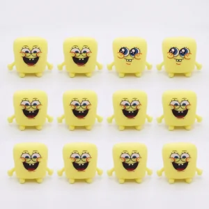 BUĞZ Sünger Bob Tasarımlı Squishy - 12li Paket - Yumuşak Oyuncak - Farklı Model