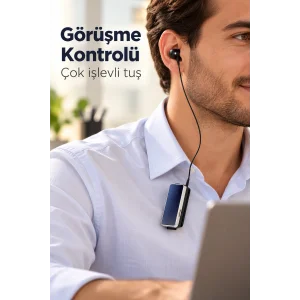 BUĞZ Tek Kulaklıklı Bluetooth Kulaklık Klipsli ve Yan Tuşlu - BUĞZ