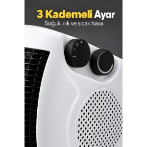 BUĞZ Termostatlı Fanlı Isıtıcı Çift Düğmeli Kontrol Tasarımı - BUĞZ