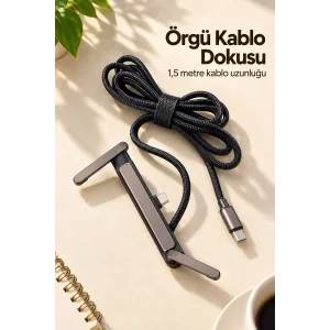 BUĞZ Type C Şarj Kablosu Çinko Alaşım Gövdeli - BUĞZ
