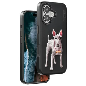BUĞZ Venco  İphone 16 Perma Desenli Kapak - Siyah