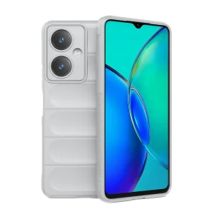 BUĞZ Vivo Y27 Kılıf Optimum Silikon - Krem