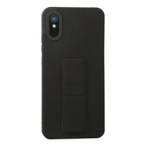 BUĞZ Xiaomi Redmi 9a Kılıf Mega Standlı Silikon - Siyah