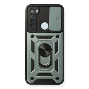 BUĞZ Xiaomi Redmi Note 8 Kılıf Pars Lens Yüzüklü Silikon - Yeşil