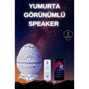 BUĞZ Yumurta Şeklinde Su Dalgalı Bluetooth Speaker Lamba Renkli Şarjlı Yeni Nesil - BUĞZ