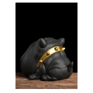 Biblo Bulldog Figürlü Dekoratif Kültablası Biblo Masaüstü Ev Ofis Dekorasyon Küllük
