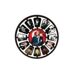 Kol Saati Atatürk Desenli Duvar Saati
