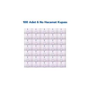 Hacamat Seti Kupasan 100 Adet 6 No Hacamat Kupası