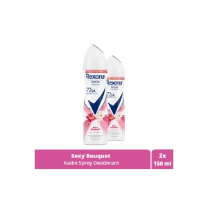 Kol Saati Kadın Sprey Deodorant Sexy Bouquet 72 Saat Kesintisiz Üstün Koruma 150 ml X2