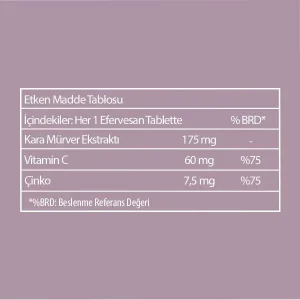 Nutriplus Kara Mürver 15 Efervesan Tablet