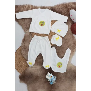 Sema Baby 5 Parça Hastane Çıkışı Zıbın Seti 0-3 Ay