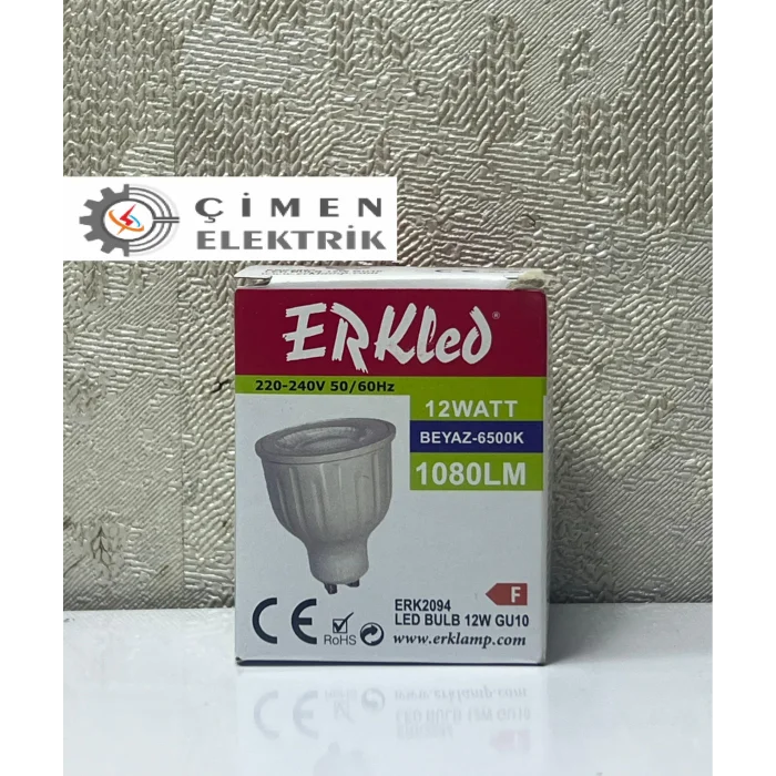  ERKLED ERK 2094 GU10 Lensli Ampül 12W 6500K Beyaz Işık