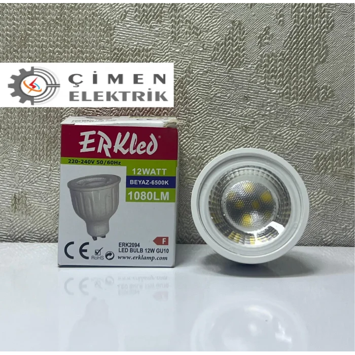  ERKLED ERK 2094 GU10 Lensli Ampül 12W 6500K Beyaz Işık