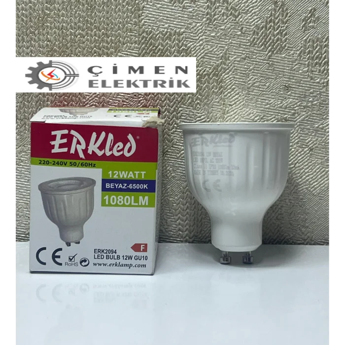  ERKLED ERK 2094 GU10 Lensli Ampül 12W 6500K Beyaz Işık