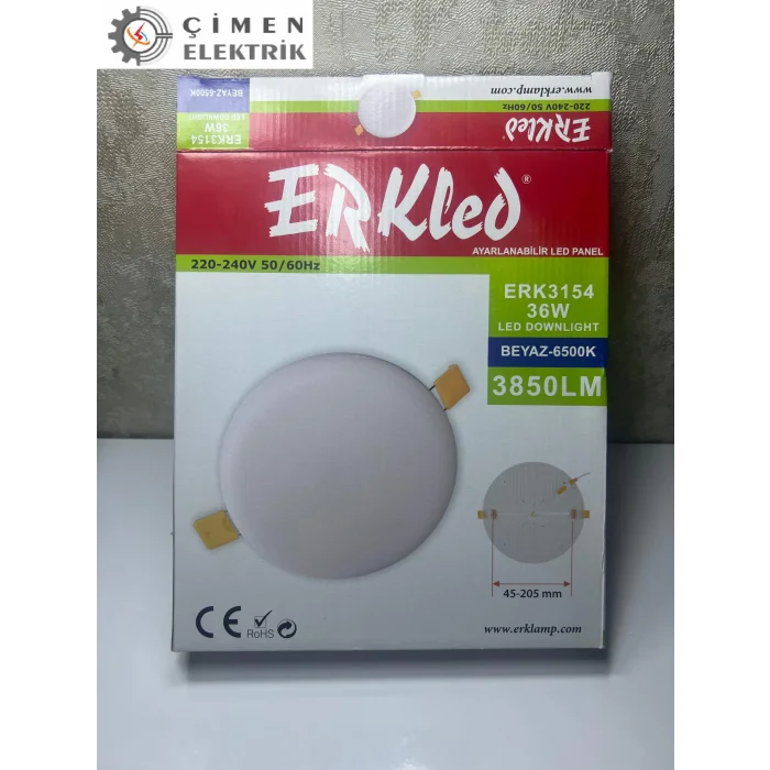  ERKLED ERK 3154 Ayarlanabilir Led Spot 36W 6500K Beyaz