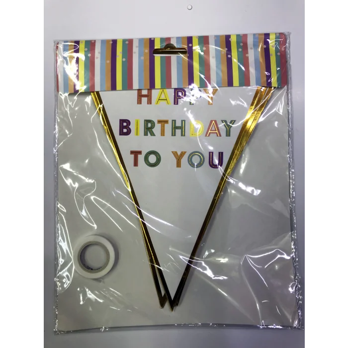 BUĞZ Happy Birthday To You Flama Bayrak Süs