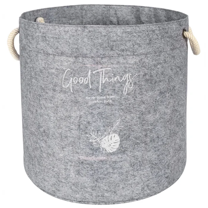  Kulplu Yuvarlak Düzenleyici Çok Amaçlı Kolay Taşınabilen Organizer Keçe Sepet (mega) 03648