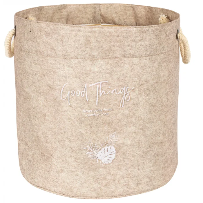  Kulplu Yuvarlak Düzenleyici Çok Amaçlı Kolay Taşınabilen Organizer Keçe Sepet (mega) 03648