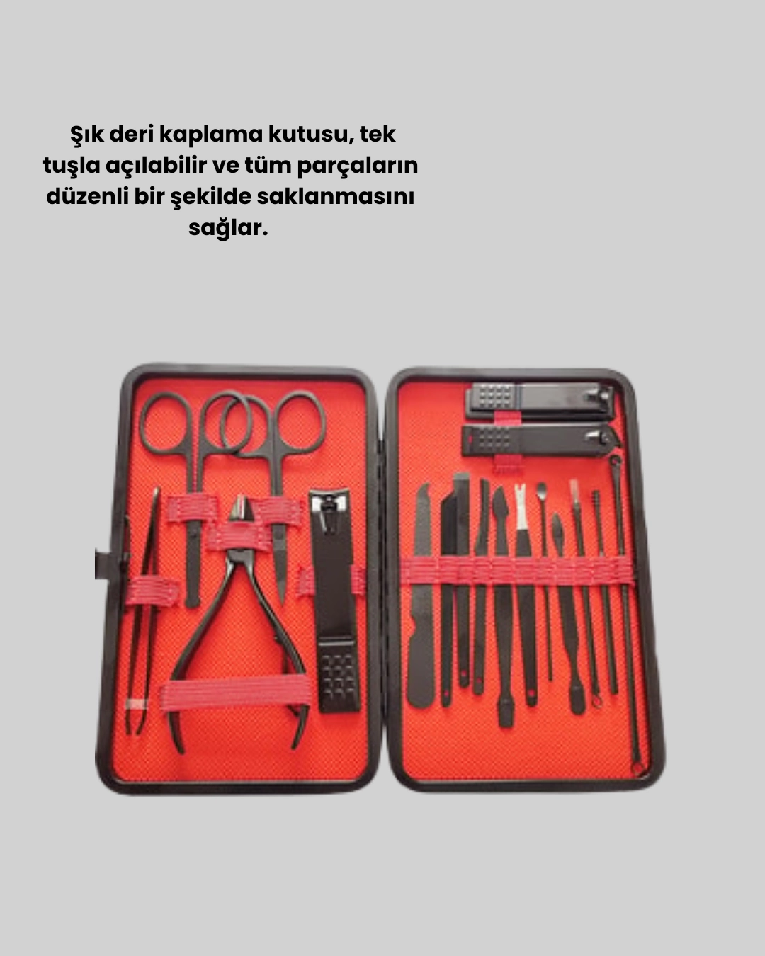 BUĞZ 17 Parçalık Profesyonel Manikür Seti – Paslanmaz Çelik BUĞZ 17 Parçalık Profesyonel Manikür Seti – Paslanmaz Çelik