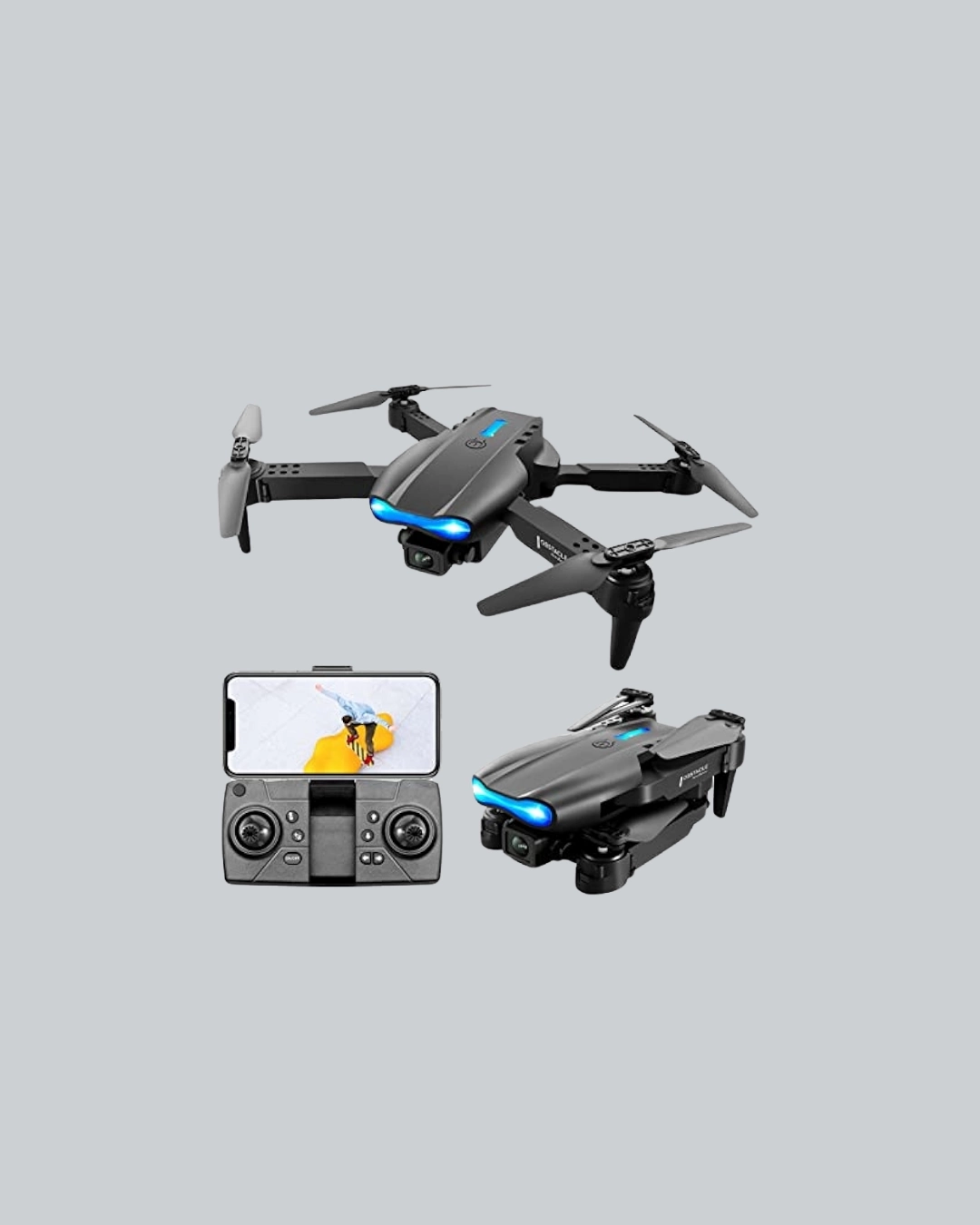 BUĞZ 2.4G 4CH Katlanabilir Drone 100 Metre Uçuş Mesafeli