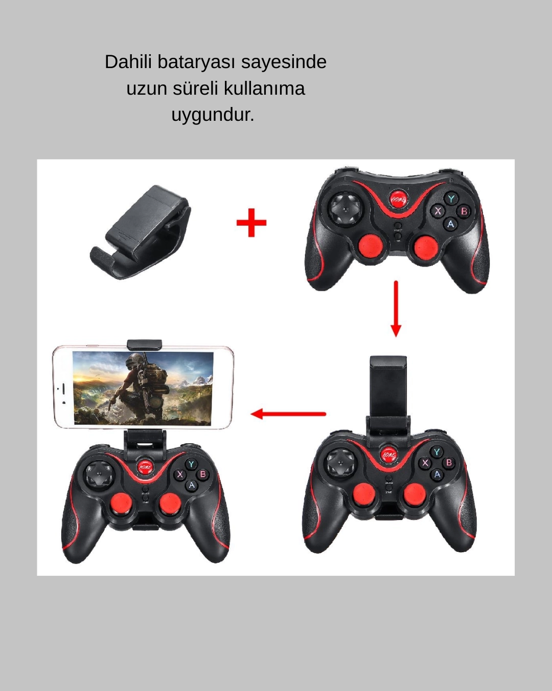 BUĞZ Bluetooth Kablosuz Oyun Kumandası – Android, iOS, PC Uyumlu