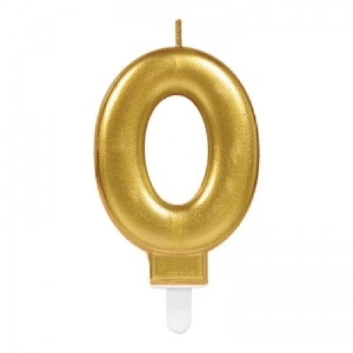 BUĞZ 0 Rakamı Mum Gold Renk