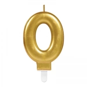 BUĞZ 0 Rakam Mum Gold Renk