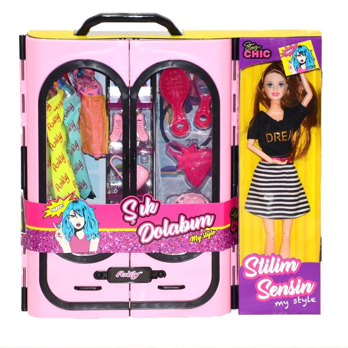 BUĞZ 02441 , Anlily Bebek ve Elbise Dolabı