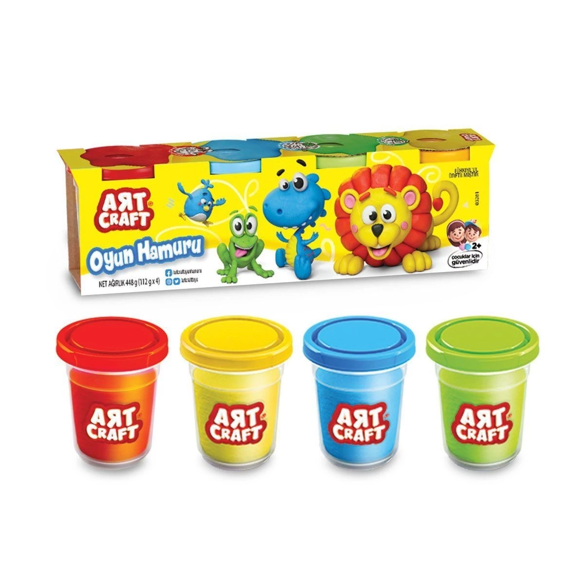 BUĞZ 03281 Art Craft 4'lü Oyun Hamuru 488 gr